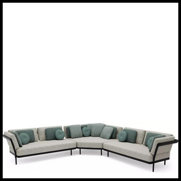 Canapé d'Extérieur 48 - Flows Noir | Flows Noir sofa for patio - Pacific Compagnie.