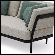 Canapé d'Extérieur 48 - Flows Noir | Sofa Flows Noir with cushions - Pacific Compagnie.