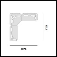 Canapé d'Extérieur 48 - Flows Noir, Anthracite - Pacific Compagnie.