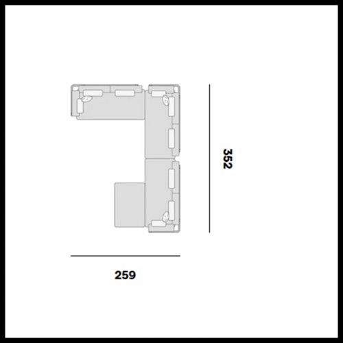 Canapé d'extérieur 48 - Flows, Résine Tressée - Pacific Compagnie.