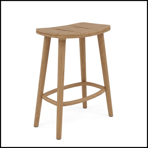 Tabouret de Bar d'extérieur 48 - Solid | Outdoor Counter Height Stool 48 - Solid - Solid Weatherproof Stool - Pacific Compagnie.