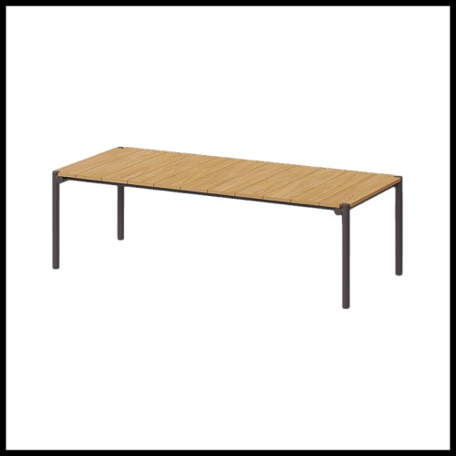 Table de Repas Tulum aluminium lattes de teck Vondom Pacific Compagnie outdoor