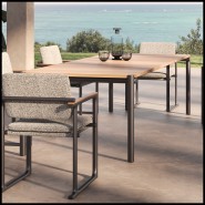 Table de Repas Tulum aluminium lattes de teck Vondom Pacific Compagnie outdoor