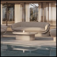 Sofa Vondom, Collection Luna in a contemporary outdoor setting