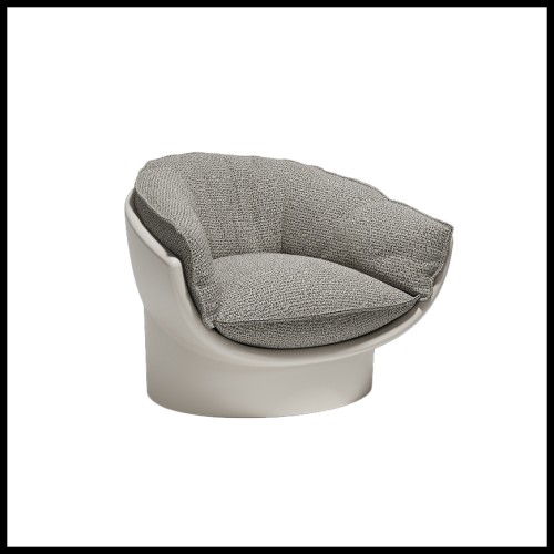 Fauteuil Vondom Collection Luna en résine laquée avec tissu outdoor