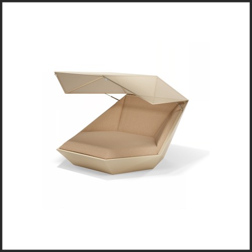 Lit de Piscine Vondom, collection Faz en résine et tissu outdoor