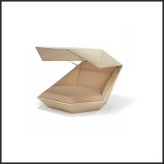 Lit de Piscine Vondom, collection Faz en résine et tissu outdoor