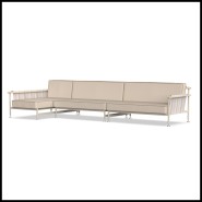 Canapé Modulaire Hampton Aluminium Teck Tissu Outdoor Vondom Pacific Compagnie Modular Sofa Aluminium Teak Outdoor Fabrics