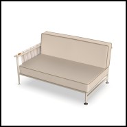 Canapé Modulaire Hampton Aluminium Teck Tissu Outdoor Vondom Pacific Compagnie Modular Sofa Aluminium Teak Outdoor Fabrics