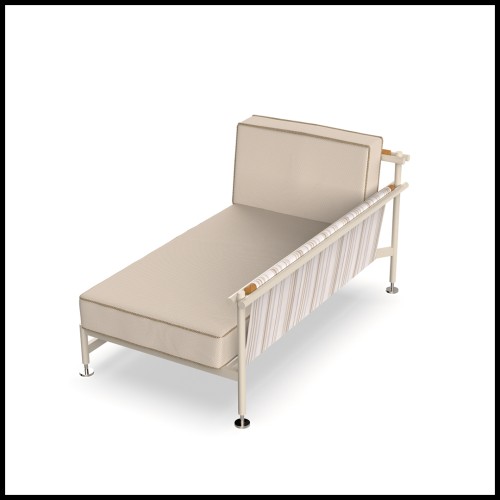 Canapé Modulaire Hampton Aluminium Teck Tissu Outdoor Vondom Pacific Compagnie Modular Sofa Aluminium Teak Outdoor Fabrics