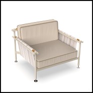 Fauteuil Vondom Collection Structure en Aluminium et Teck Tissu Outdoor.