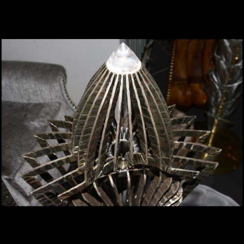 Sculpture peace guards with shields in wrought iron PC-Baby Warrior guard