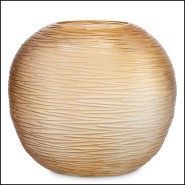 Vase décoratif, Ø 36,5 x H 32 cm, couleur pêche, modèle Alessio S de Pacific Compagnie