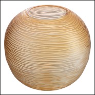 Decorative vase, Ø 36.5 x H 32 cm, peach color, Alessio S model by Pacific Compagnie
