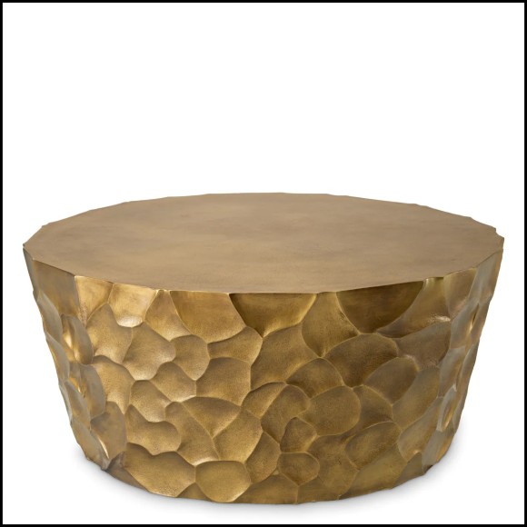 Coffee Table Eichholtz Fiorentino in aluminium vintage brass finish Coffee Table Eichholtz Fiorentino in aluminium vintage brass finish