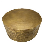 Coffee Table Eichholtz Fiorentino in aluminium vintage brass finish, top view