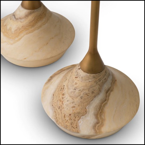 Table d'Appoint 24 - Puglia, lot de 2 | Set of 2 Side Table Puglia - Wood and Marble - Pacific Compagnie.