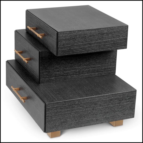 Table de Chevet 24 - Evendale | Nightstand Evendale - Brushed Brass Accents - Pacific Compagnie.