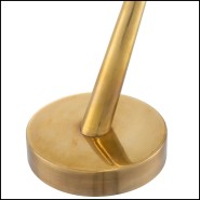 Détail de la finition laiton de la base de la Lampe de Table Kon Tiki