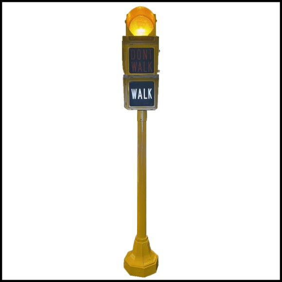 Feu de signalisation Chicago anée 1950 métal