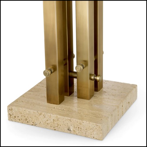 Lampe Destino détail de la Base en travertin