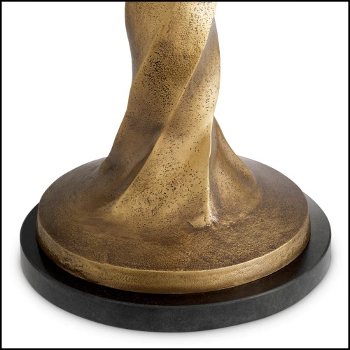 Détail de la base en finition laiton et granite de la Lmape Costanza de Pacific Compagnie.