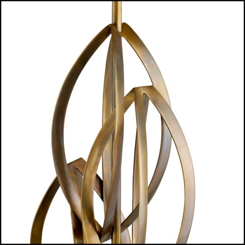 Détail en laiton de la lampe de table Bellamont