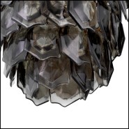 Détail Verre fumé du lustre Elias