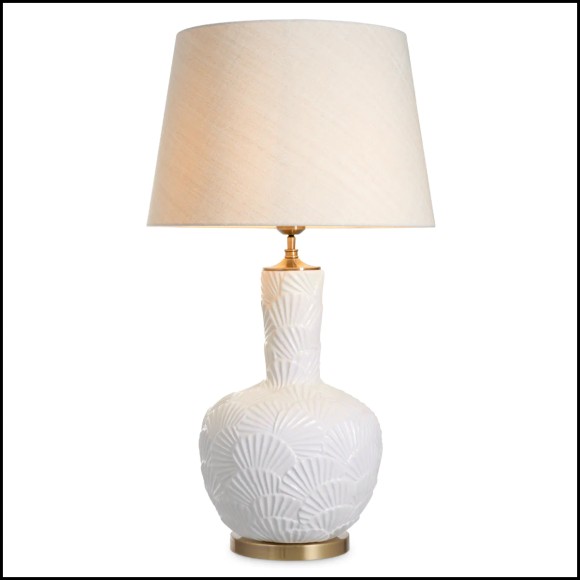 Lampe Andorra de la marque Eichholtz en céramique blanche