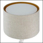 Detail de l'abat-jouren lin melangé