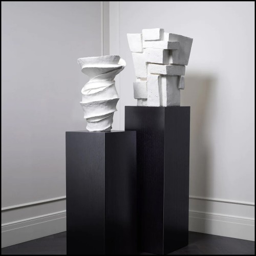 Jardinière  Santanter blanc mat de la marque Eichholtz mise en situation