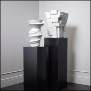 Jardinière  Santanter blanc mat de la marque Eichholtz mise en situation