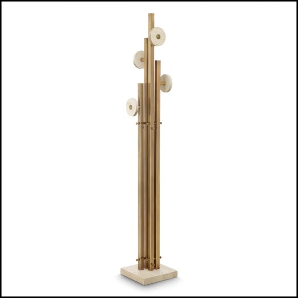 Coat Rack Eichholtz Amadora with travertine and brass