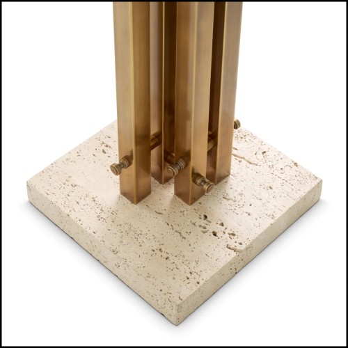 Details of the travertine base of the Coat Rack Eichholtz Amadora