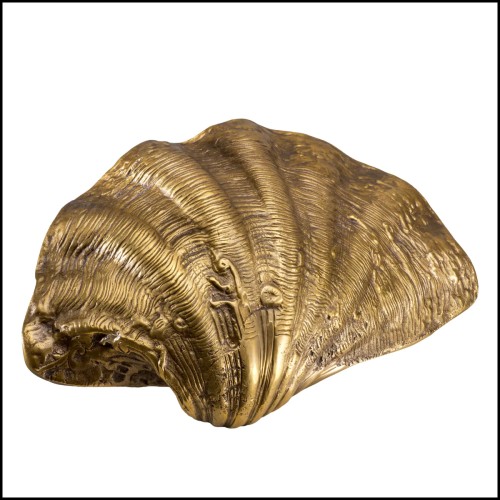 Decorative Object Eiccholtz Amandine in brass vintage

brass finish inspired from a shell, back view