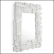 Mirror Eichholtz Masonic with structure in resin and fiber glass. With glass mirror