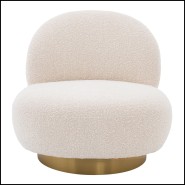 Fauteuil Pivotant 24 - Clément | Swivel Chair Clément - Cream Bouclé Clément Chair - Pacific Compagnie.
