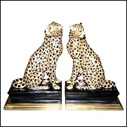 Serres - Livres 162-Cheetah - Exotic cheetah bookends, a great conversation starter - Pacific Compagnie.