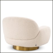 Fauteuil Pivotant 24 - Udine | Swivel Chair Udine - Brushed Brass - Pacific Compagnie.