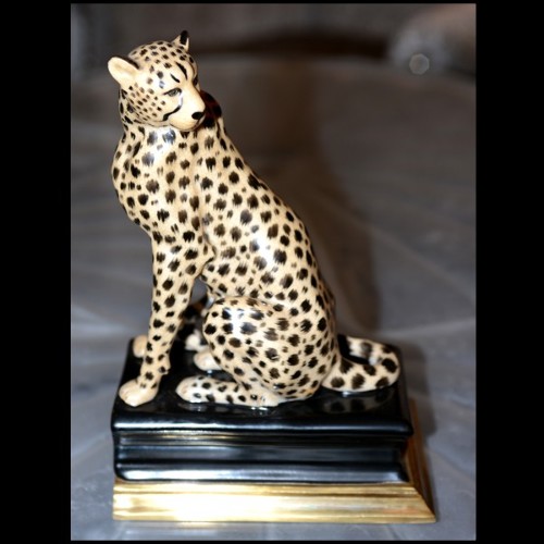 Serres - Livres 162-Cheetah - Abhika cheetah bookends, perfect for book lovers - Pacific Compagnie.