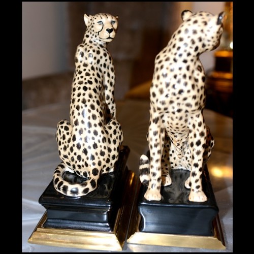 Serres - Livres 162-Cheetah - Cheetah-print book holders, great for organizing books - Pacific Compagnie.