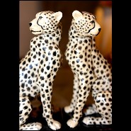 Serres - Livres 162-Cheetah - Wild cheetah bookends, perfect for a wildlife enthusiast - Pacific Compagnie.