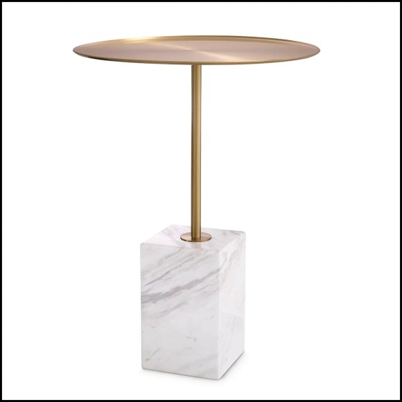 Table d'appoint 24 - Cole - Table d'appoint Cole, Laiton brossé - Pacific Compagnie.