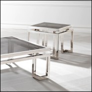 Table d'appoint 24 - Palmer | Palmer Side Table with Tempered Glass - Pacific Compagnie.