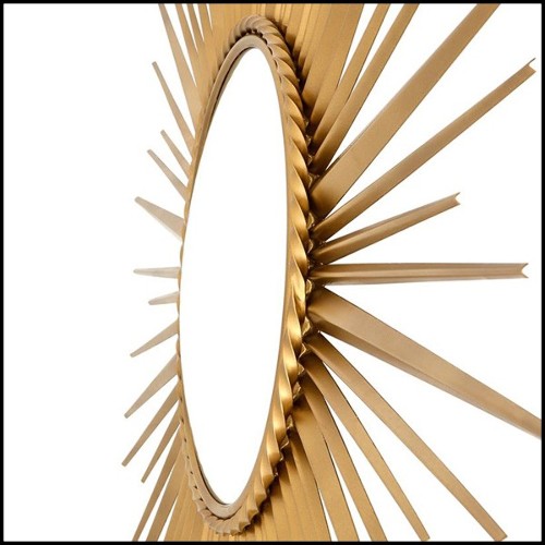 Miroir 24 - Sun - Cadre doré - Pacific Compagnie.