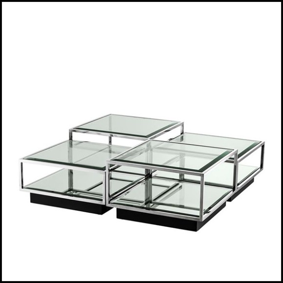 Tables basses 24 - Tortona Steel - Compact and stylish coffee table set for small spaces - Pacific Compagnie.