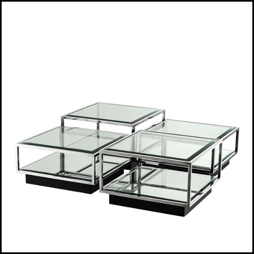 Tables basses 24 - Tortona Steel - Modern living room coffee table set - Pacific Compagnie.