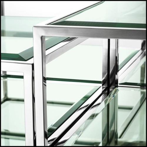 Tables basses 24 - Tortona Steel - Acier brossé - Pacific Compagnie.