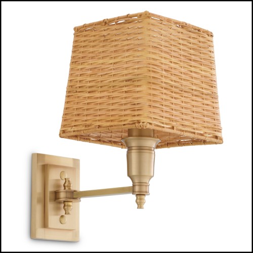 Applique 24 - Lexington Single | Wall Lamp Lexington Single - Antique brass lamp - Pacific Compagnie.