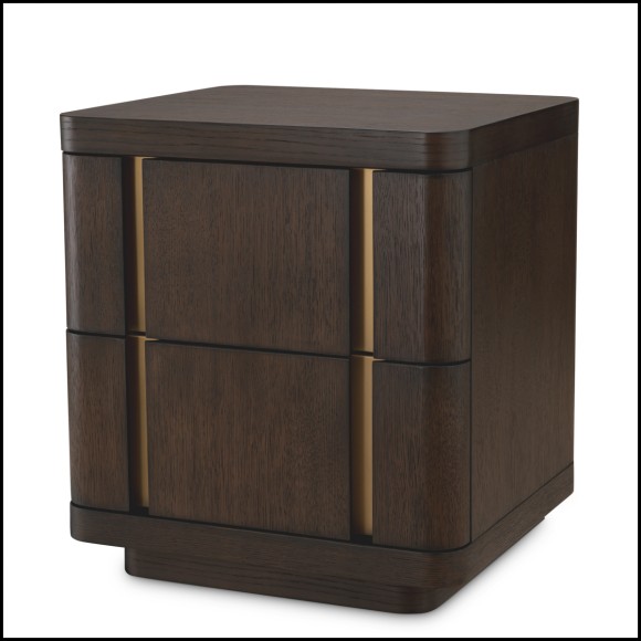 Nightstand with structure in oak veneer in mocha finish 24-Modesto